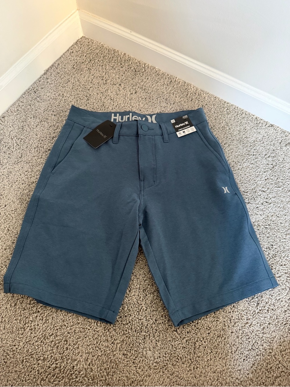 NWT Men's Hurley Hybrid Walkshort Dark Blue Size 28